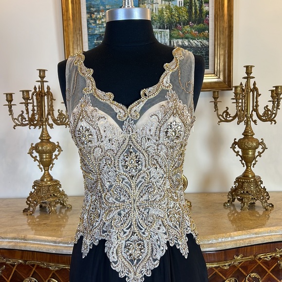 Meier Collection formal stretchy evening party prom dress - Picture 3 of 6